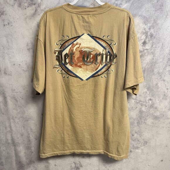 Vintage 90s Jet Ski T Shirt Mens XL 25.5x30 Jet Tribe Brown Single Stitch - Picture 2 of 12